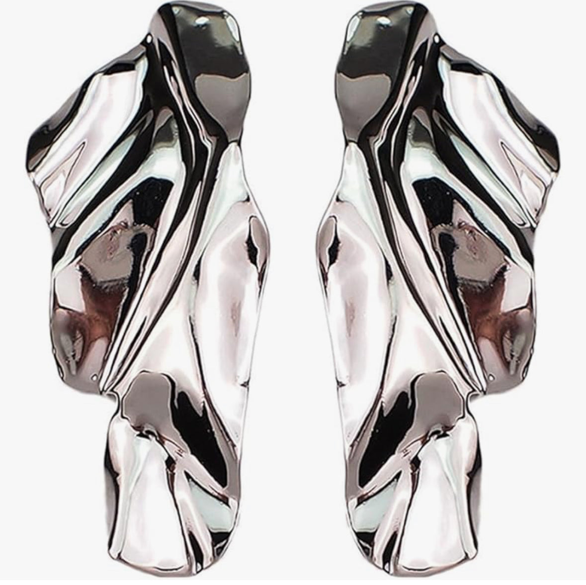 CRUSHED METAL EARRiNG SET
